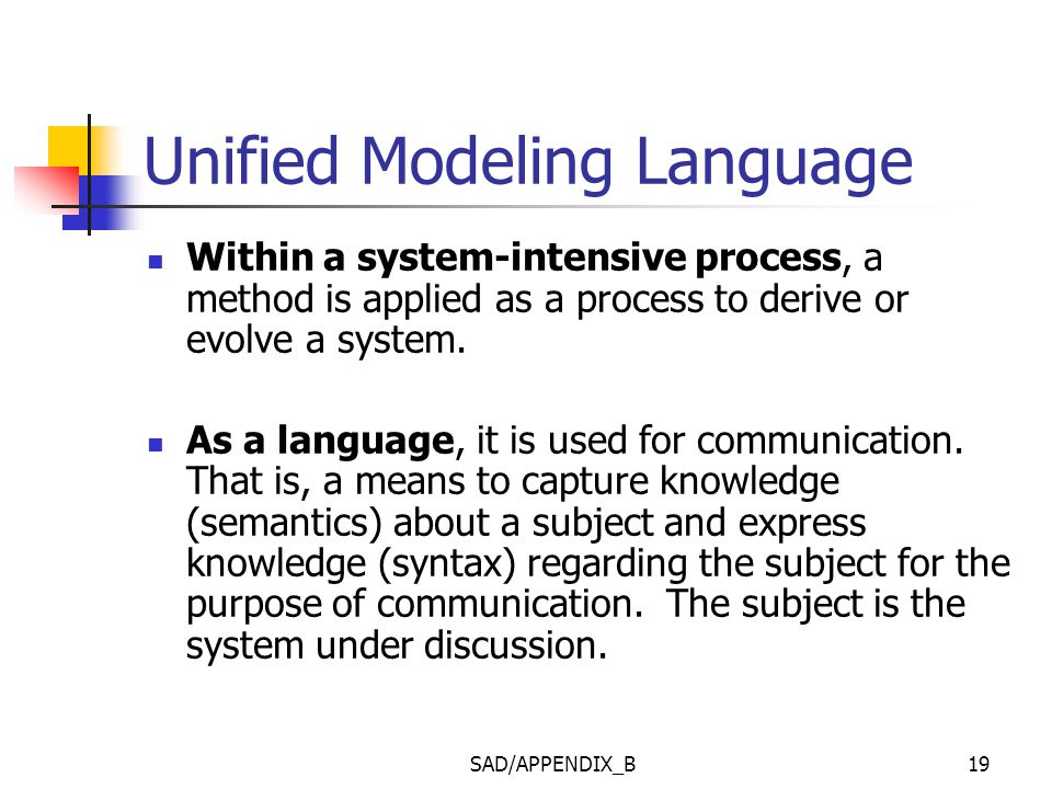 Analysis of unified modelling language
